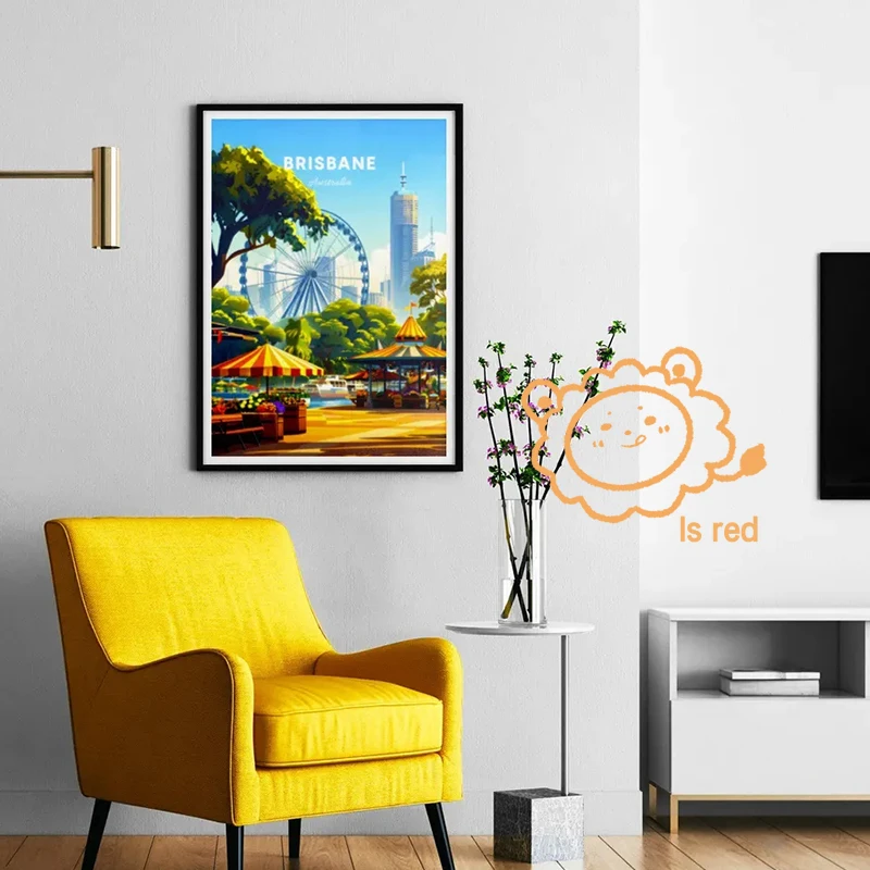 Australia Poster Sydney Toowoomba Melbourne Brisbane travel print Canvas printing wall decoration frameless painting For Home