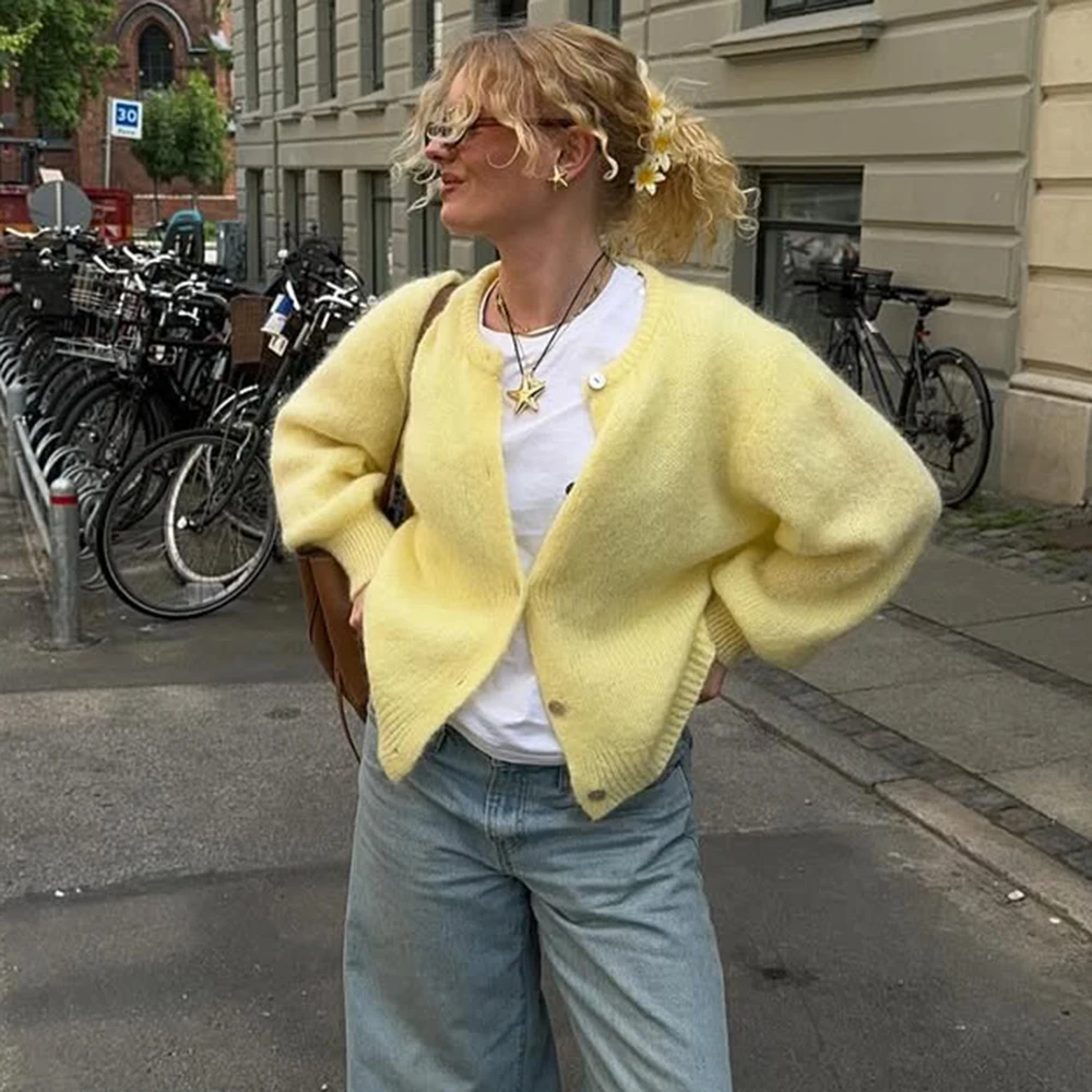 Tuularose Frauen Herbst Strickjacke Fashion Solid Casual Taste Stricken Top Grundlegende Büro Dame Streetwear 2025, Neue Frauen Pullover