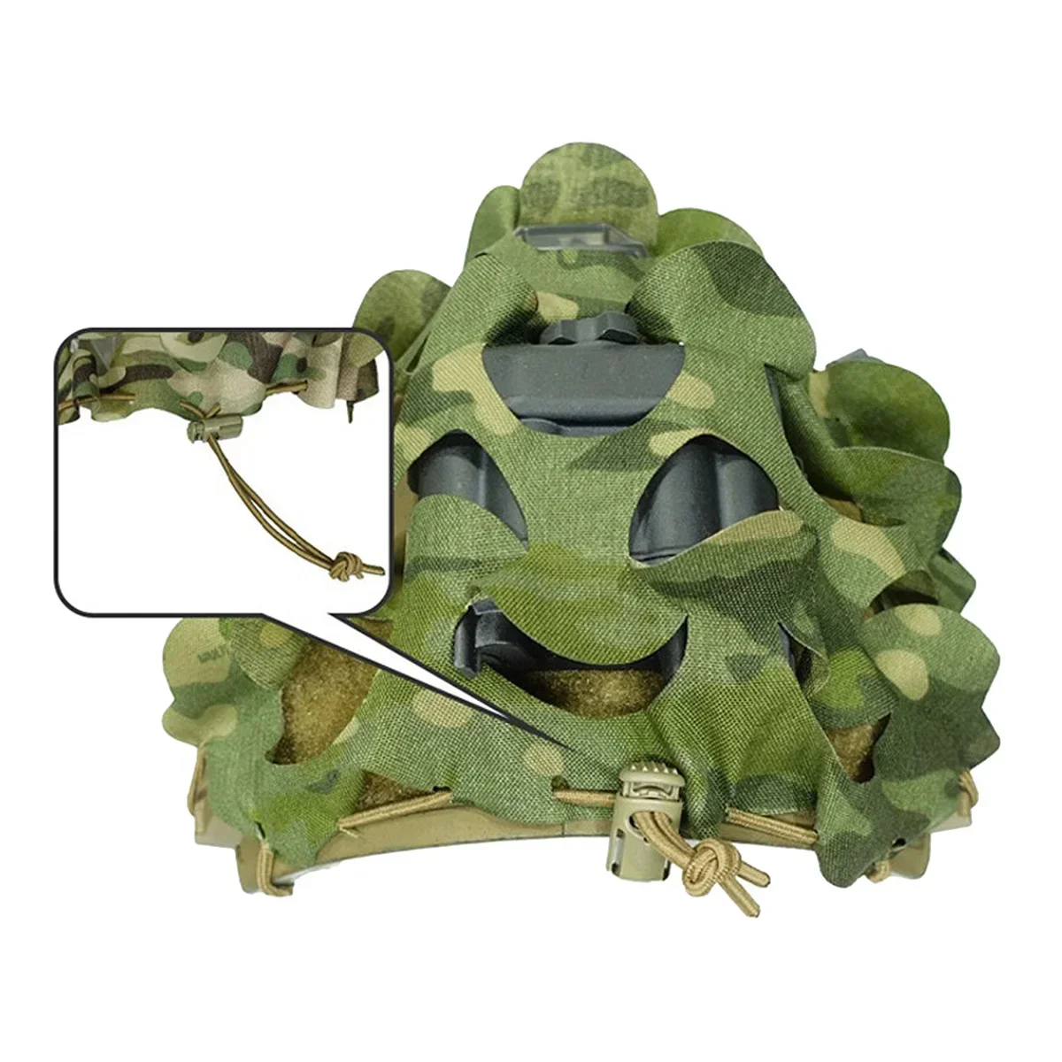 Tactische Snelle Helmhoes 3d Camouflage Helm Doek Laser Bladvormig Gesneden Jacht Paintball Airsoft Helmen Accessoires