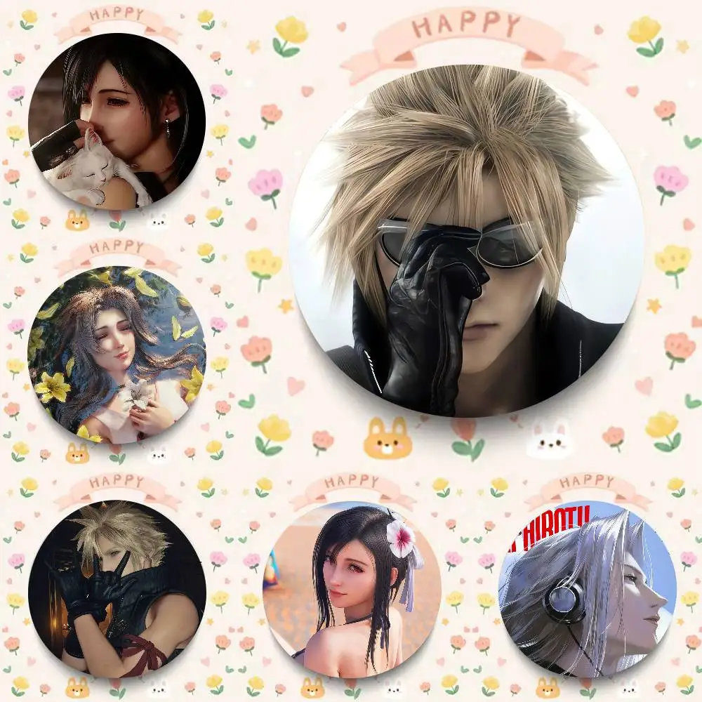 GAME Final Fantasy Cute Cartoon Button Pin Brooch Badge Bag Decor Fans Collect