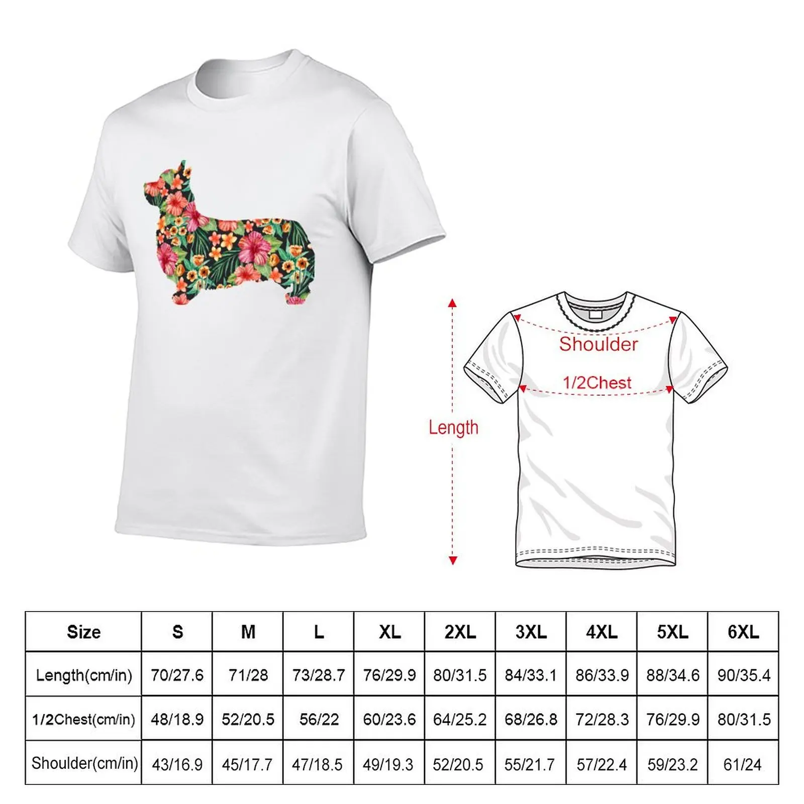 Corgi Flower Shirt for Men Women Boys Girls Kids Dog Lover Gifts T-Shirt man t shirt summer T-Shirt