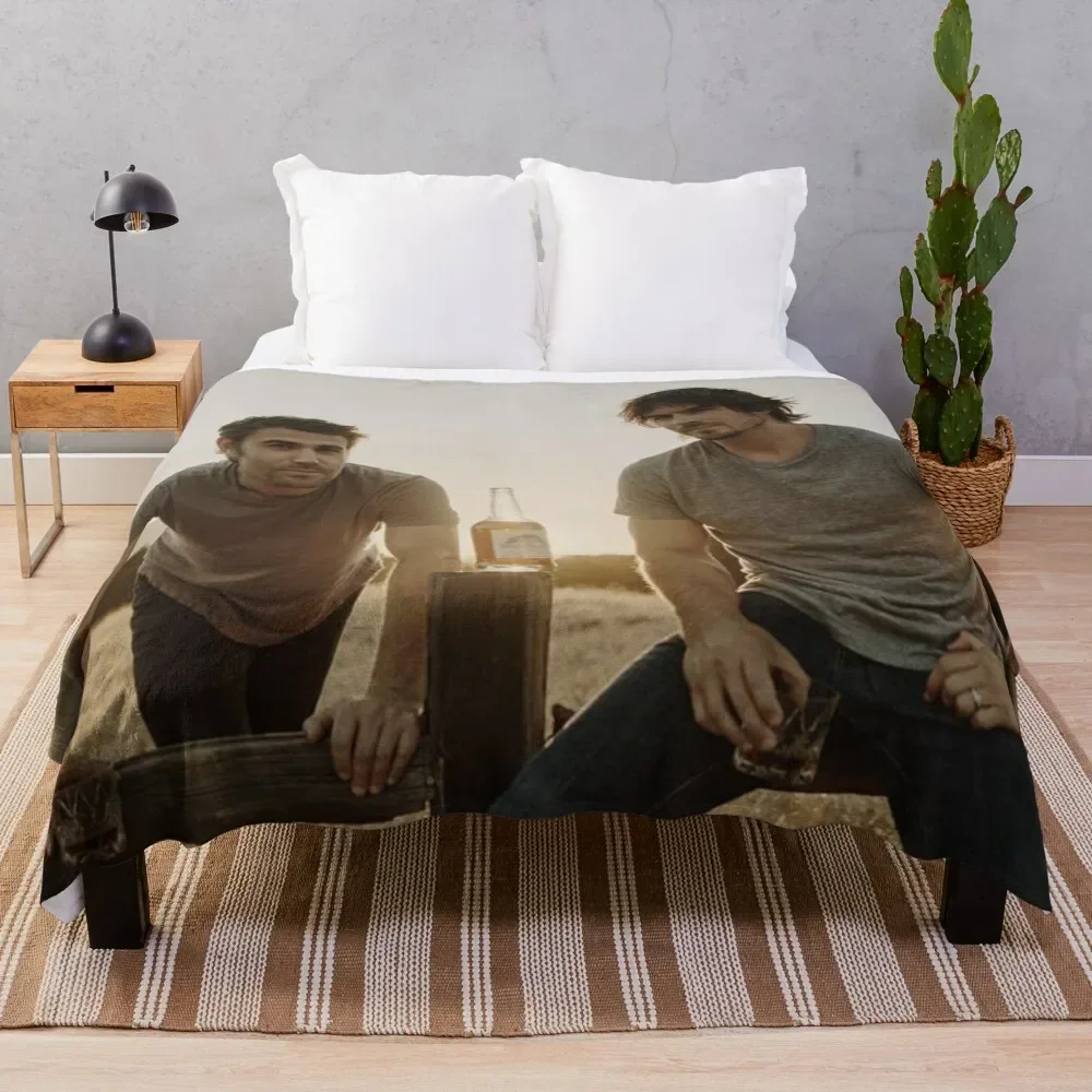 

ian somerhalder and paul wesley Throw Blanket Soft Plaid Blankets For Bed Decorative Sofas For Baby Blankets