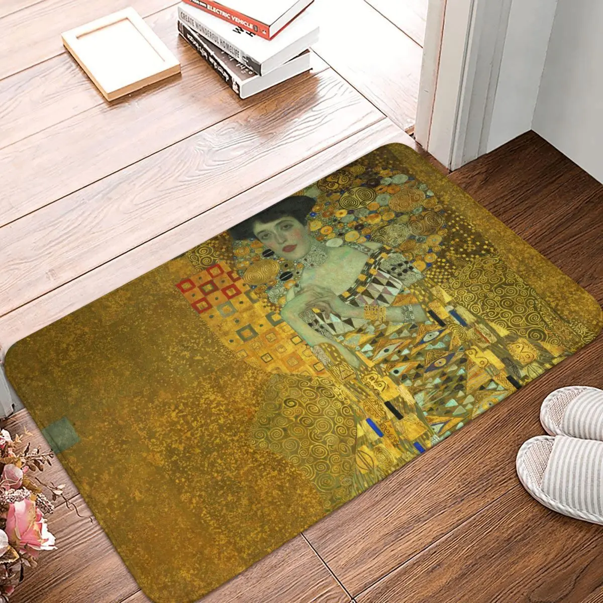 Bath Mat Gustav Klimt Adele Bloch-Bauer Doormat Living Room Carpet Balcony Rug Home Decor