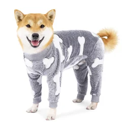 Winter Pet Dog Clothing Flannel Dog Pajamas Medium And Large Dog Pet Pajamas Pet Clothing