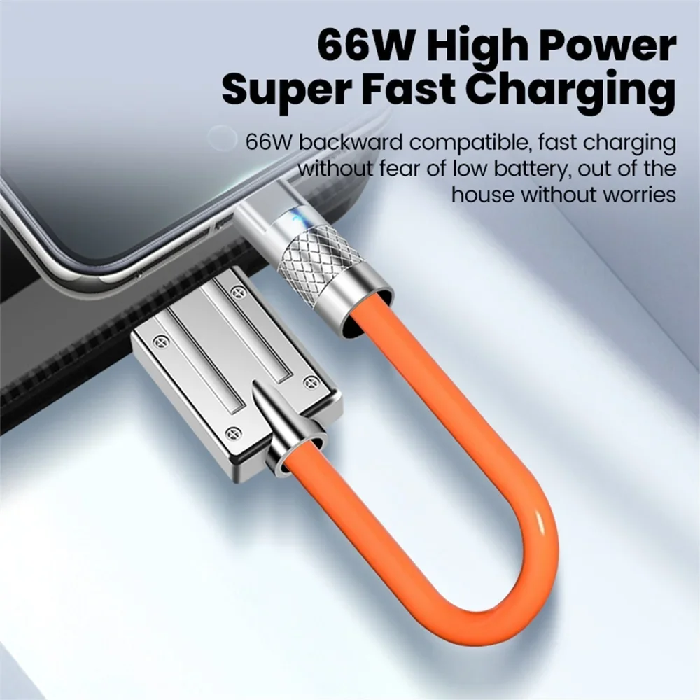 Elough 66W Short Data Cable 25CM/50CM USB C To Type C Fast Charging Cable For iPhone 15 16 Pro Samsung Xiaomi Phone Charger Wire