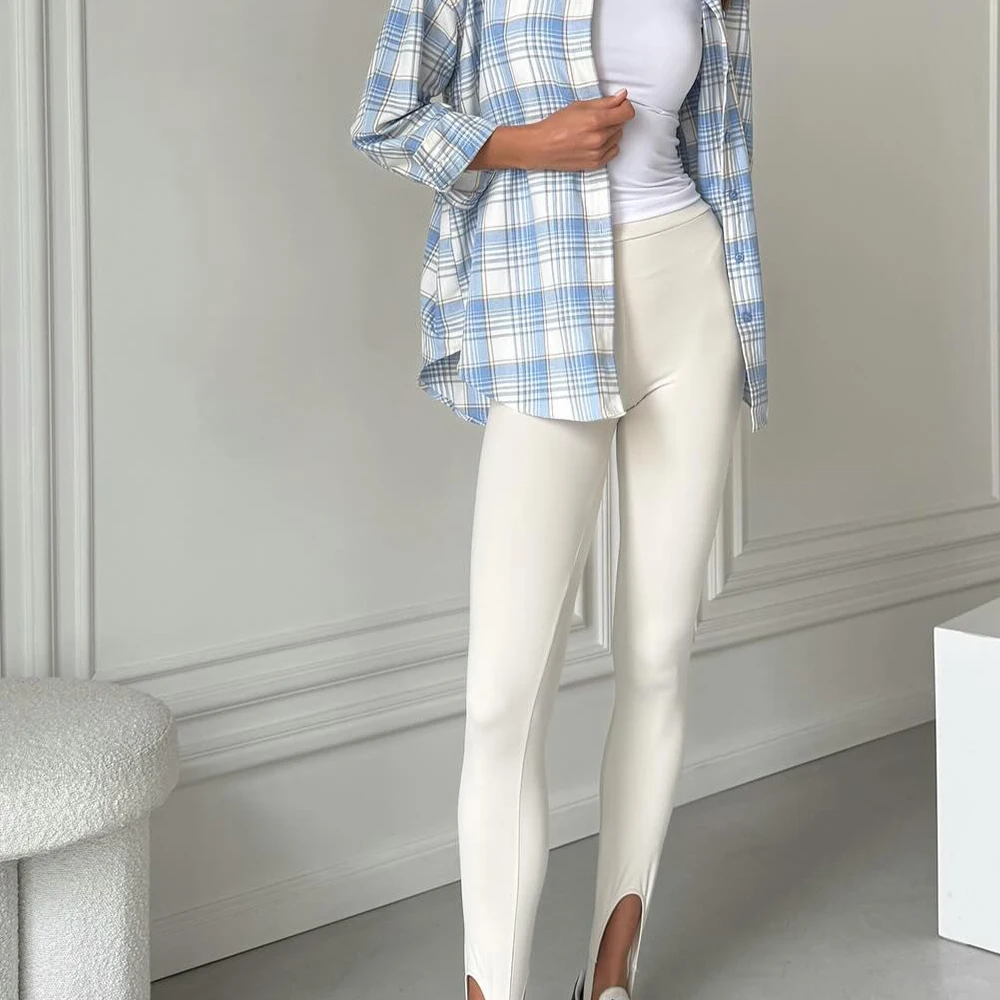 Women Stirrup Leggings High Waist Elastic Tight Yoga Pants with Foot Straps Dance Gym Workout Ribbed Tights Pants Streetwear