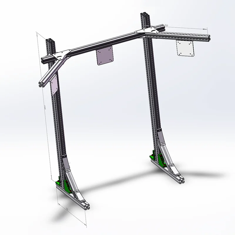 VR Three-screen Bracket Racing Cockpit Driving Virtual Video Game Equipment DIY T Slot Aluminum Profile Sim Rig Racing Simulator
