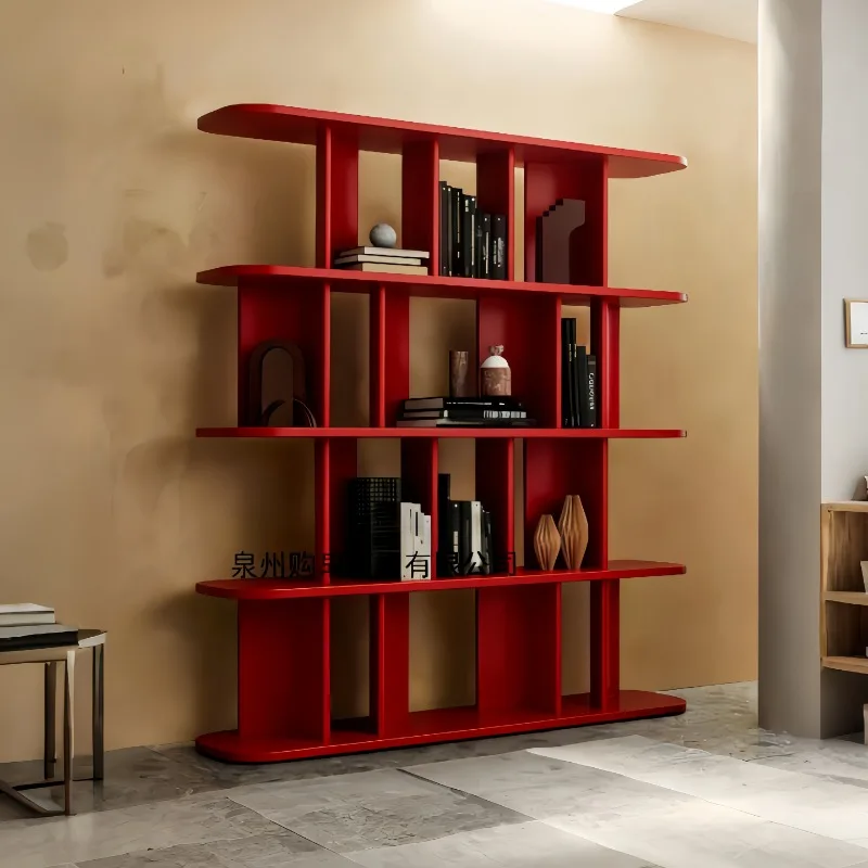 Italian Minimalist Dona Solid Wood Reading Bookshelf Floor-to-ceiling Integrated Against The Wall Whole Wall Bookcase