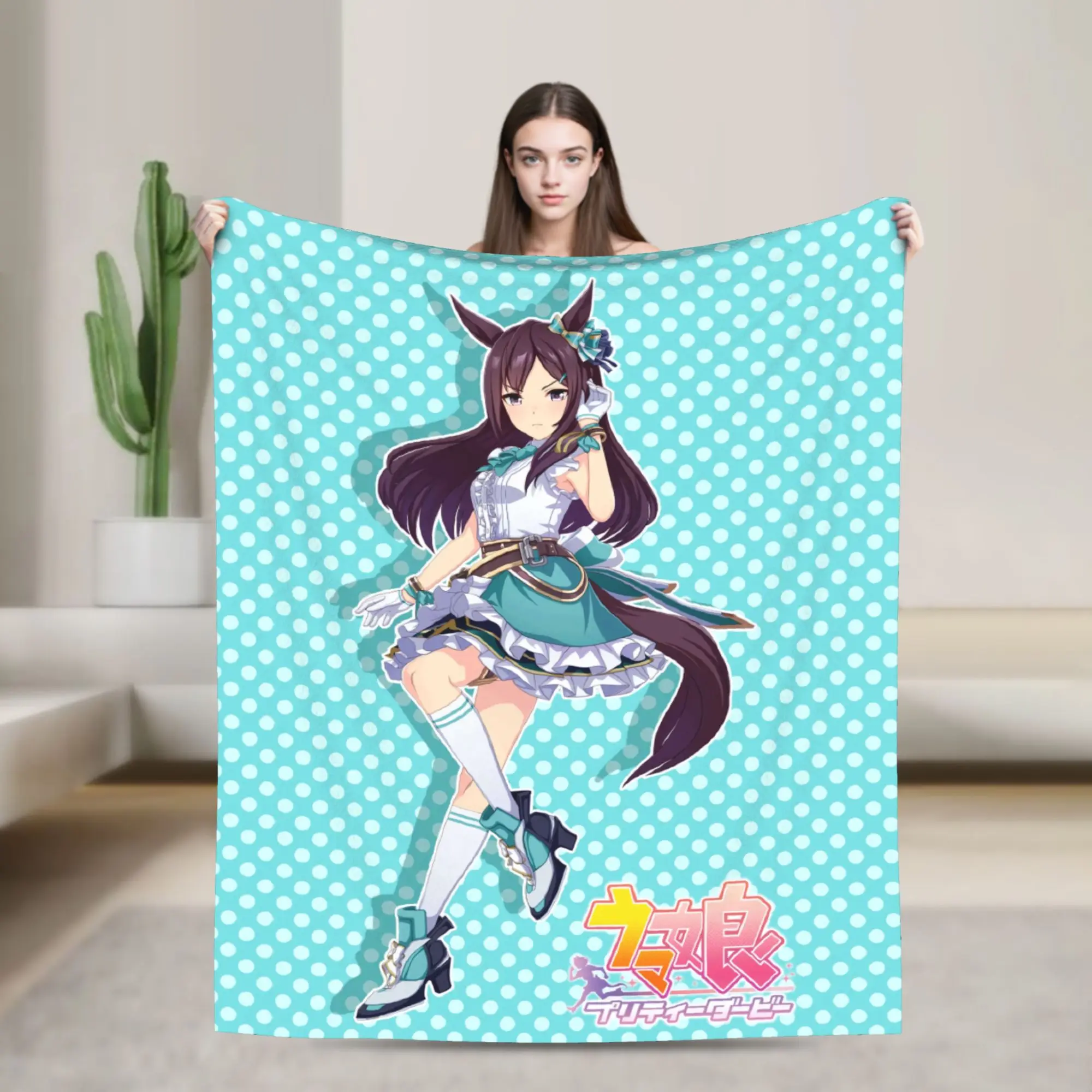 Mejiro Dober UmaMusume Pretty Derby Flannel Blanket Spring  Soft Durable Throw Blanket for Children Couch Bedspread Bed Cover