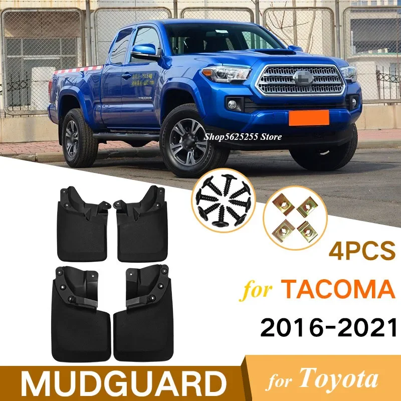 

Car Mudflaps Fender for Toyota Tundra Tacoma 2016 2017 2020 2021 Accessories Mud Flaps Splash Guards Front Rear Wheel Mudguards