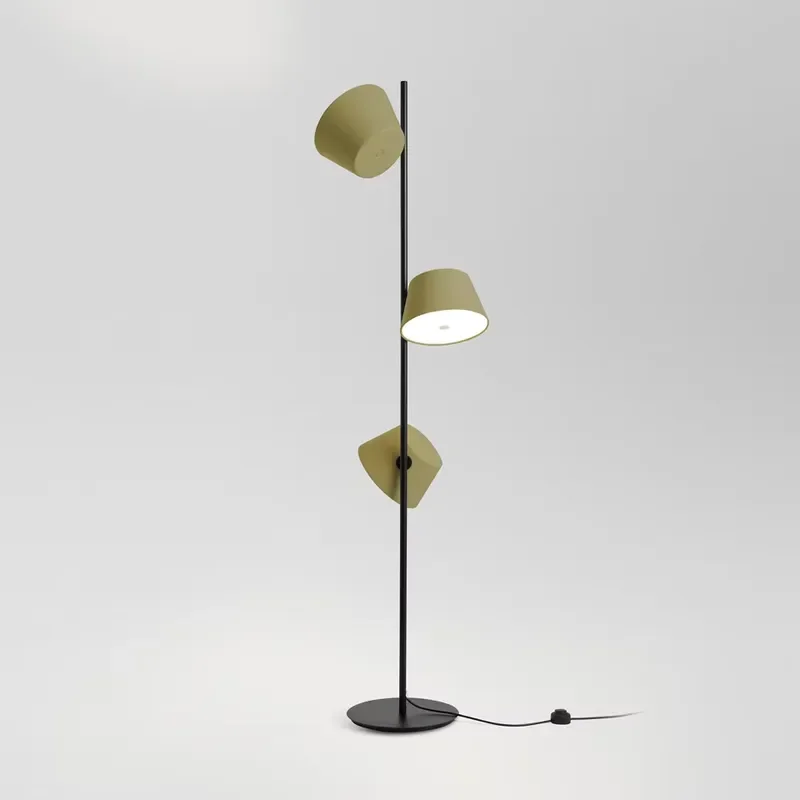 360 Degree Rotatable Floor Lamp with Crystal Shade Adjustable Height High Brightness LED Warm White Light Chrome Plated