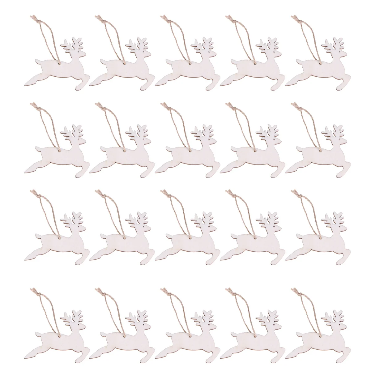 

30Pcs Wooden Christmas Pendants Blank DIY Painting Tags Xmas Hanging Ornaments for Tree Wall Porch Decor Christmas Pendants