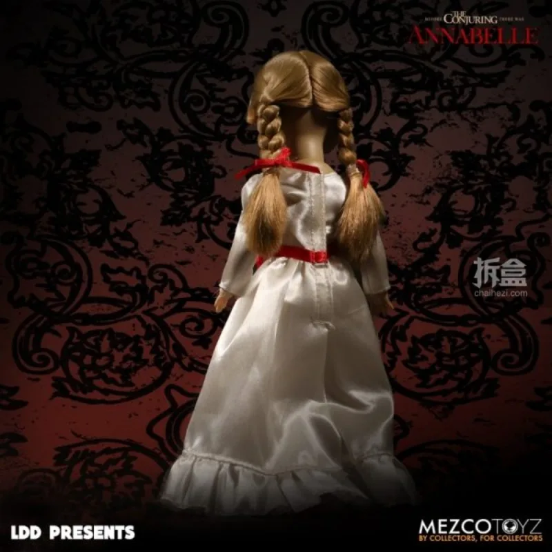 Nowy Towar MEZCO Oryginalna Seria Dead Doll Annabelle 25 cm Ruchoma Lalka Zabawka Model Horror Lalka Prezent Kolekcjonerski Dekoracja