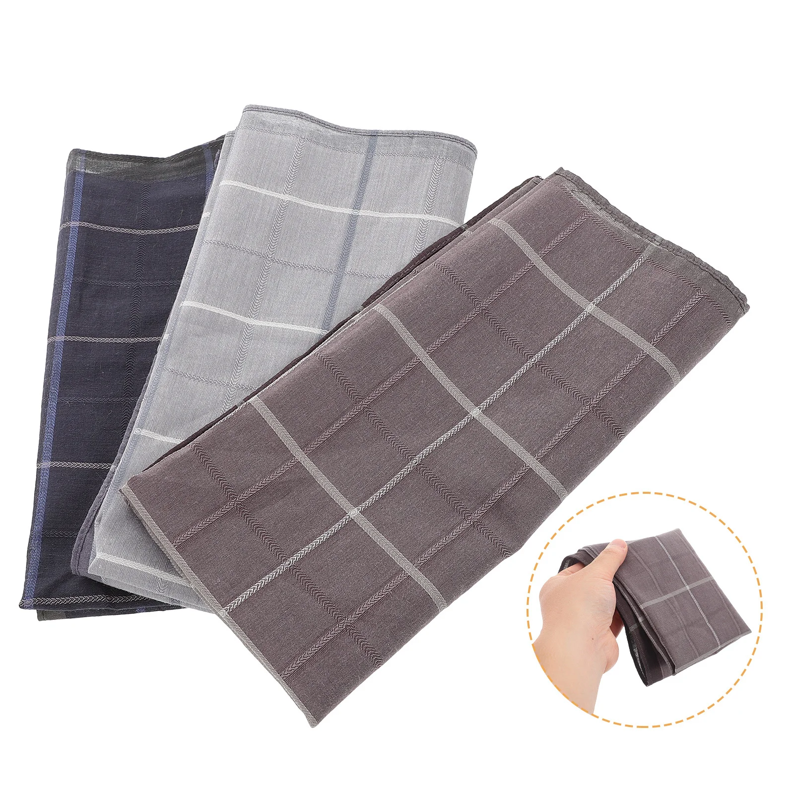 3 قطعة منديل رجالي قطن جيب مربع الزفاف دش الزفاف هدية خمر باندانا أنيقة متعددة الاستخدامات للرجال