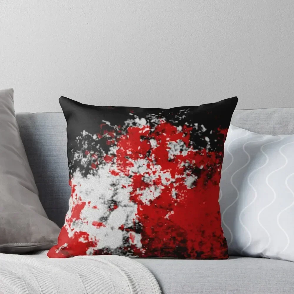 Red And White Splats Throw Pillow Ornamental Pillow Christmas Pillows pillow