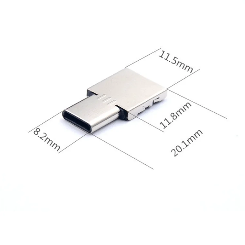 The Best Price Portable Mini Type-C to USB Converter OTG Adapter U Disk Reader Adapter for PC Laptop Mobile Phones Accessories