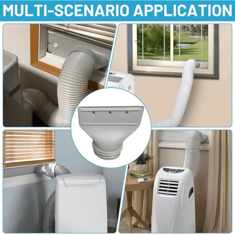 Flat Mouth Joint Exhaust Duct Portable Mobile Air Conditioner Window Duct Pipe Hose Interface Connector Flat Nozzle