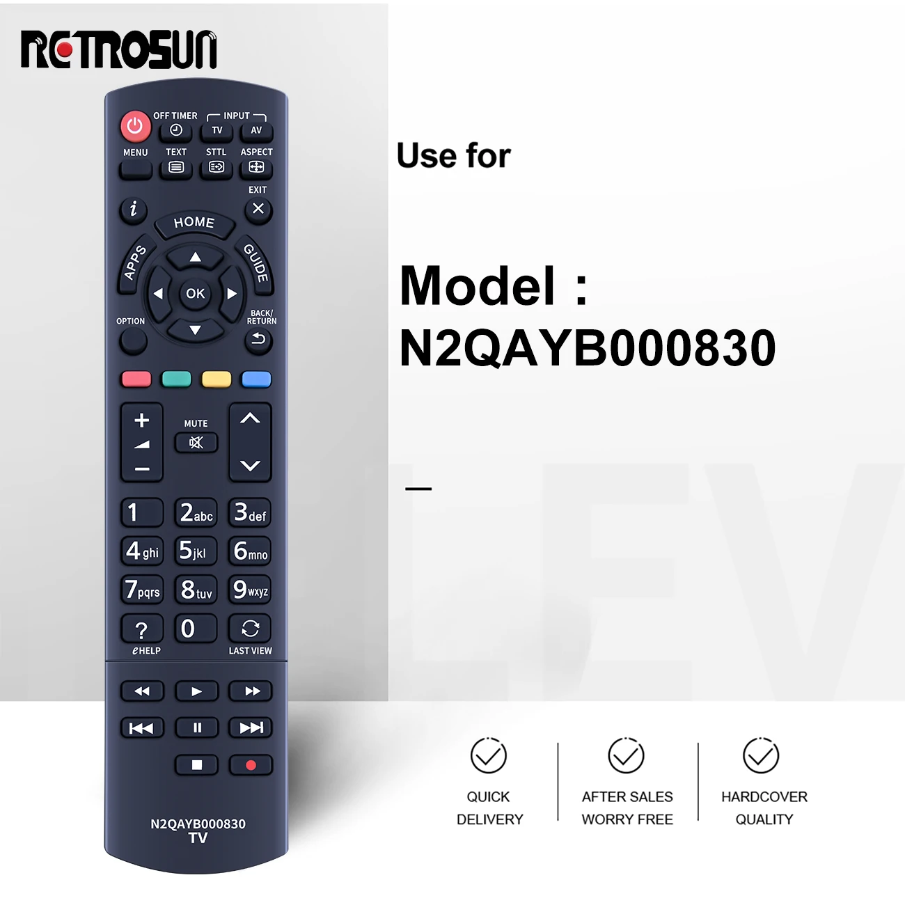 รีโมทคอนโทรลทีวี N2QAYB000830ของแท้ใหม่สำหรับ Panasonic TX-L39E6B H-LR42E6 TX-L24XW6 TX-L39EW6 TX-L39EF62 TX-L39E6BK TX-L32E6Y