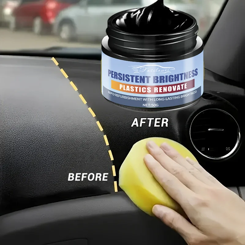

Car Interior Renovation Polish - Plastic Dashboard & Instrument Panel Polish, Glossy Finish, Seat & Tire Black Luster Restorer,