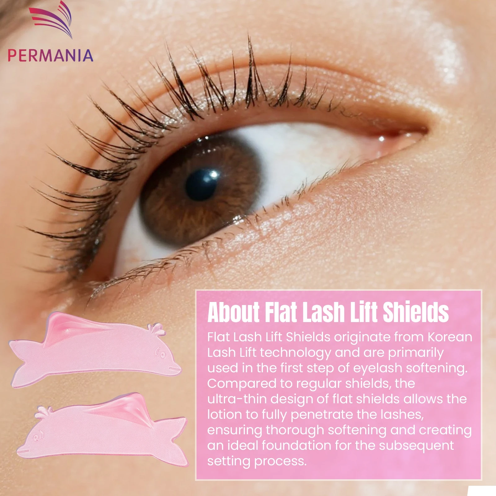 PERMANIA 1 쌍 돌고래 모양 재사용 가능한 실리콘 속눈썹 펌 래쉬로드 쉴드 래쉬 소프트닝 패드 속눈썹 컬러 메이크업 도구