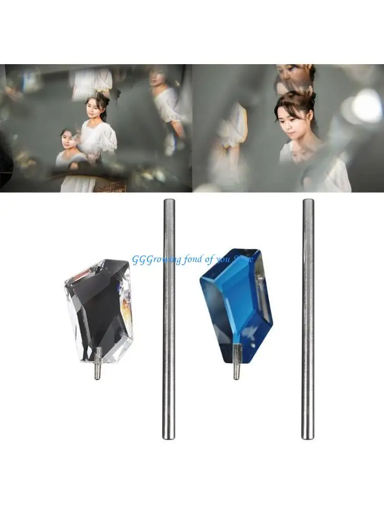 

H9EB Creative Photography Blurry Refraction Effect Filter Shaped Glass Crystal Prism