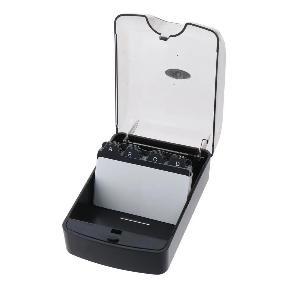 Credit Card Holder Storage up to Business Card Holder 600 or 350 Cards Black Index Card Clear Box Storage Home