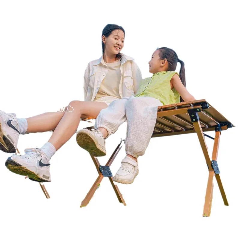 

Outdoor folding table and chairs picnic camping egg roll table portable car lightweight moon chair