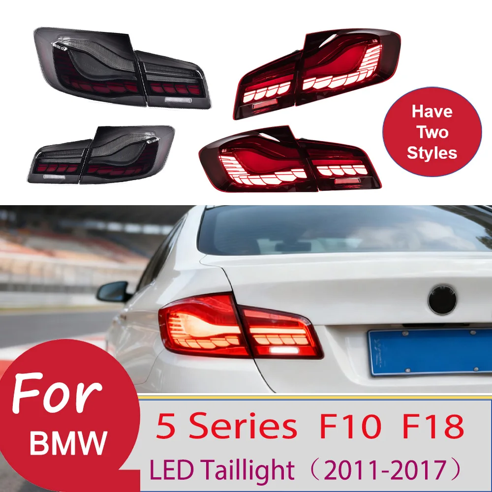 For BMW 5 Series F10 F18 Dragon Scales Tail Light 2011-2017 Flow Type LED Taillight DRL Signal Turn Signal Brake Light Tail Lamp