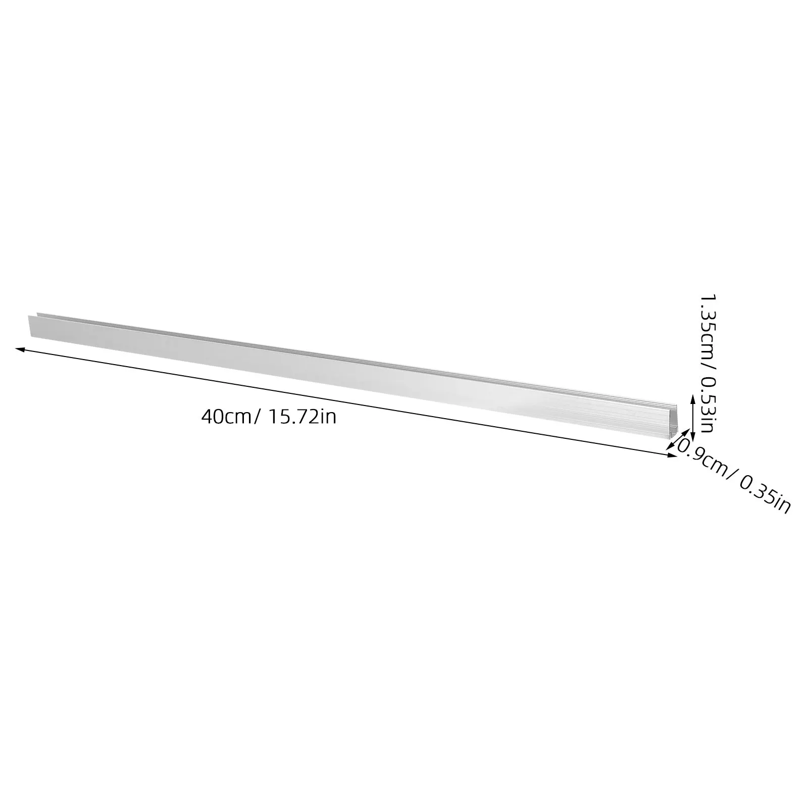 5Pcs LED Light Channel Aluminum U-Shaped 8x16mm Recessed Mounting Flexible Installation Glare-Free Diffusion for DIY Lighting