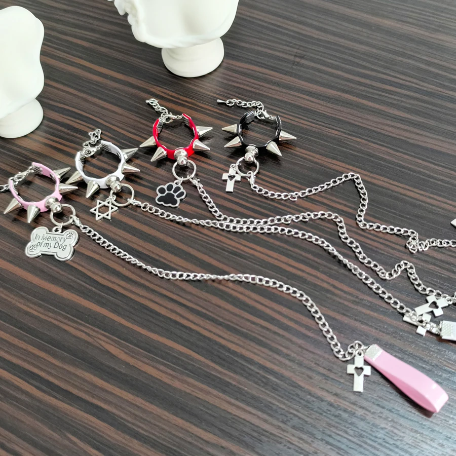 

Шарнирный ошейник для куклы, размер 1/3, 1/4, 1/6, милое ожерелье для куклы в стиле панк со свинцовым шнуром, шарнирные аксессуары для кукол-дядей