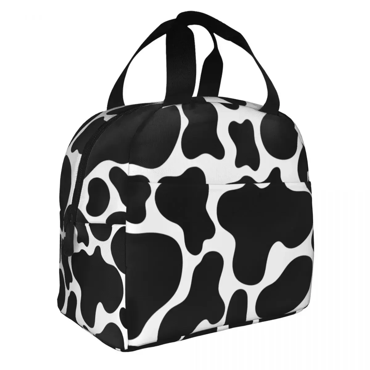 Cow Pattern Lunch Bags Portable Insulated Oxford Cooler Animal Thermal Cold Food Picnic Work Lunch Box for Women Girl