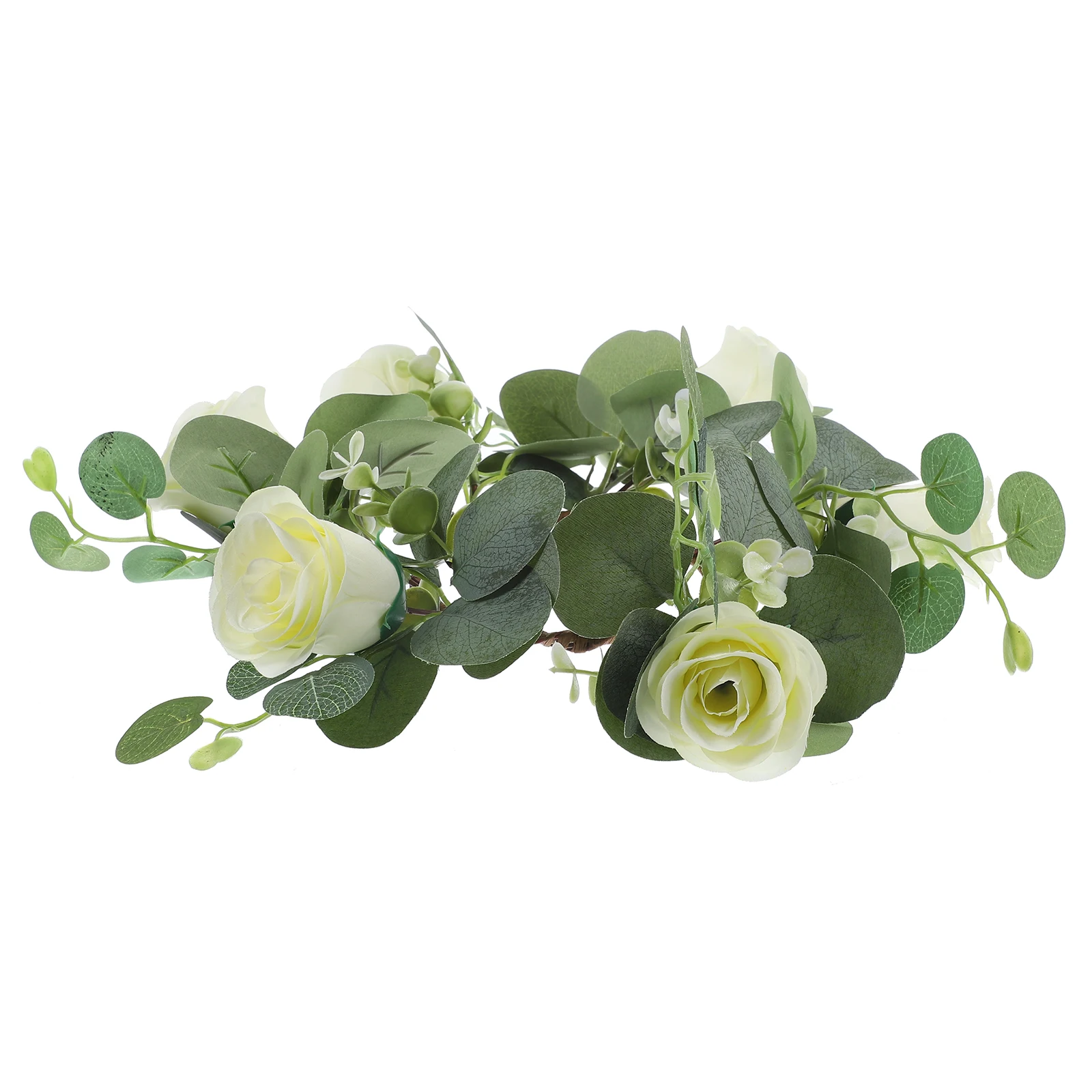 

Artificial Rose Wreath Floral C Rings Decorative Tabletop Flower Rings Wedding Centerpiece Party nament