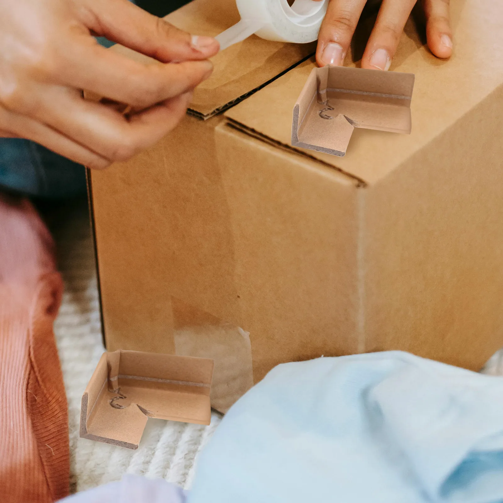 20 قطعة قفل الورق الثقيلة حافة الورق المقوى حماة للأثاث صندوق كرتوني التعبئة والتغليف الشحن ركن مجلس كرتون #4