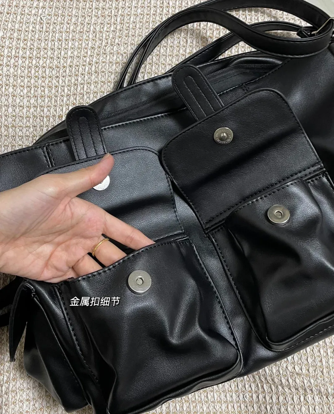 Soft PU leather women shoulder bag Large capacity black female crossbody bag Casual Messenger bag for ladies big handbag bolsa