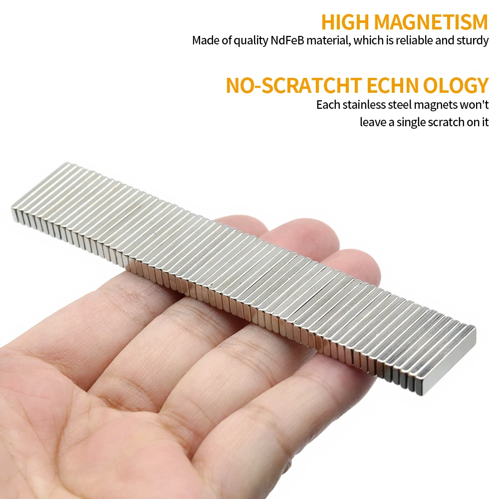 Neodymium Magnet 20x5x2mm Block NdFeB N35 Super Powerful imanes Permanent Magnetic 20*5*2 10/20/50/100Pcs