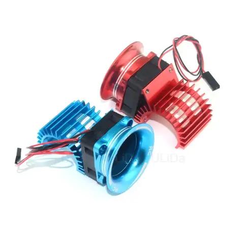 알루미늄 380 모터 냉각 방열판 방열판/w 팬 + 1/14 1/16 RC 취미 모델 자동차 보트 HSP HPI Wltoys 장난감 용 에어 채널 커버