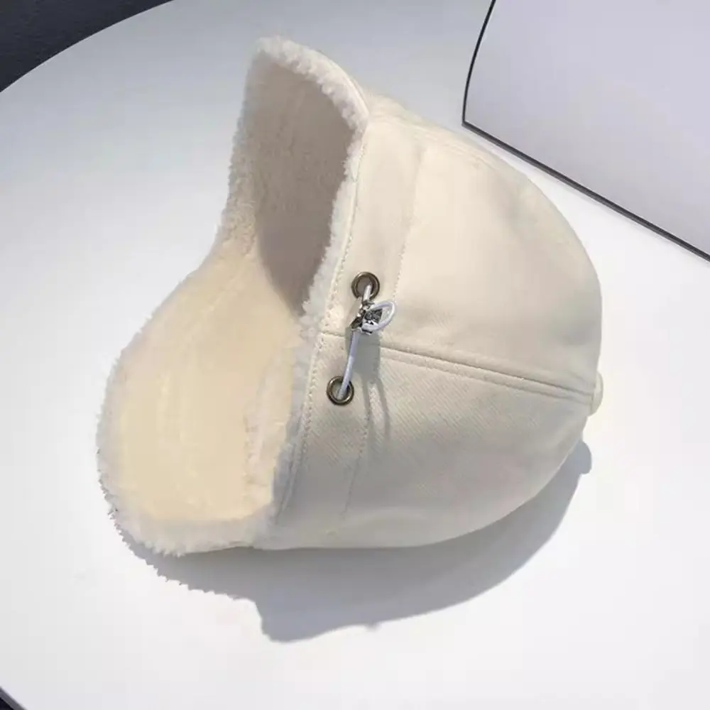 الأزياء يندبروف الصوف قبعة بيسبول لينة واسعة حافة الشتاء صياد قبعة سدادات حماية الأذن قبعة دافئة الصيد #6