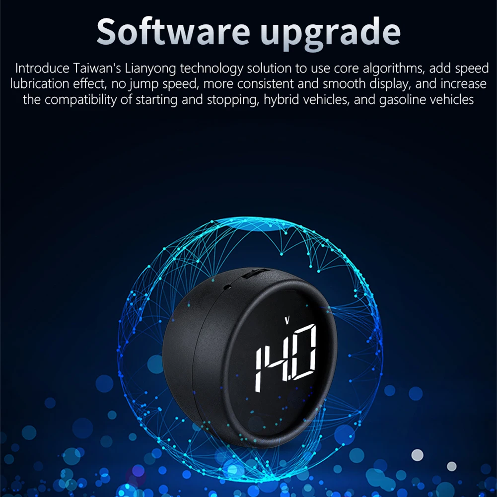HUD for OBD2 Vehicles Featuring Speed Fuel Consumption Voltage Water Temperature and Acceleration Timing Capabilities