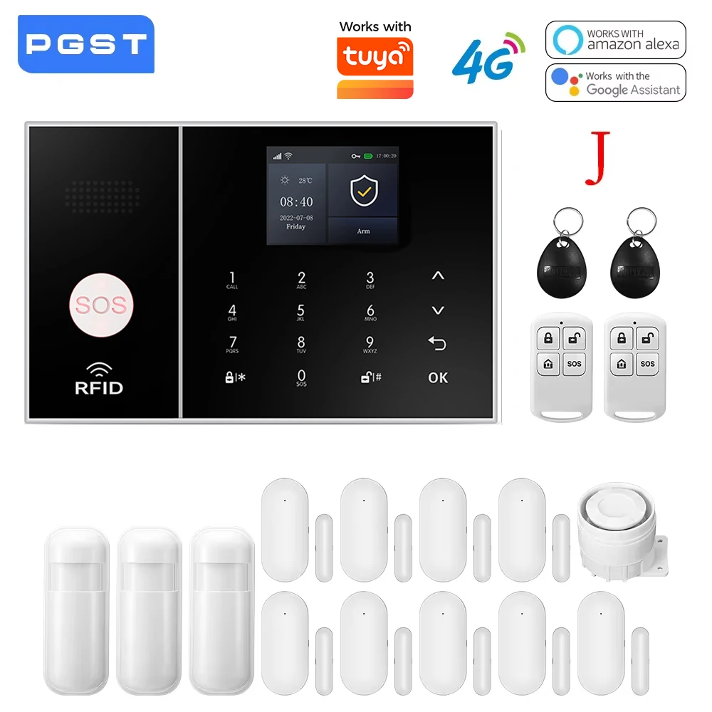 systeme-d’alarme-de-securite-4g-gsm-wifi-pour-maison-et-entreprise-multilingue-compatible-avec-tuya-smart-life-commande-par-appli-et-alexa