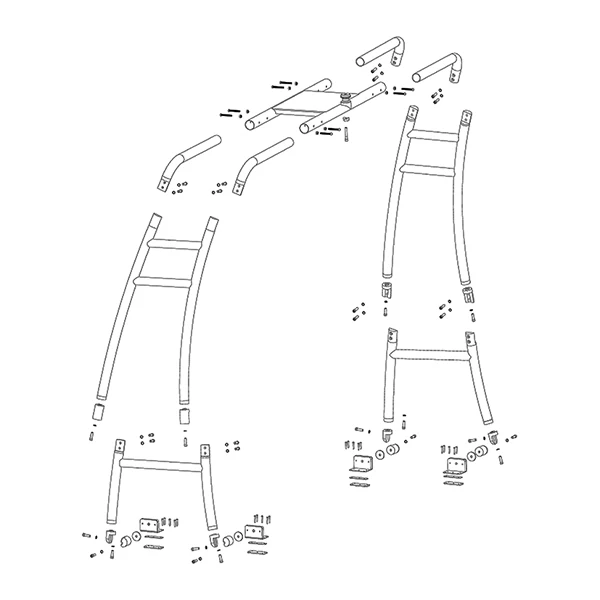 Origin Indy Cruze Folding Pontoon Boat, Wakeboard Tower, Radar Arch, Multipurpose Universal Fit