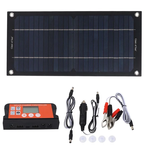 Imagen 2 del producto Panel Solar portátil de 600W, kit de panel solar de silicio monocristalino, controlador de carga 100A, Kit de Panel Solar, herramientas de carga para barco y coche