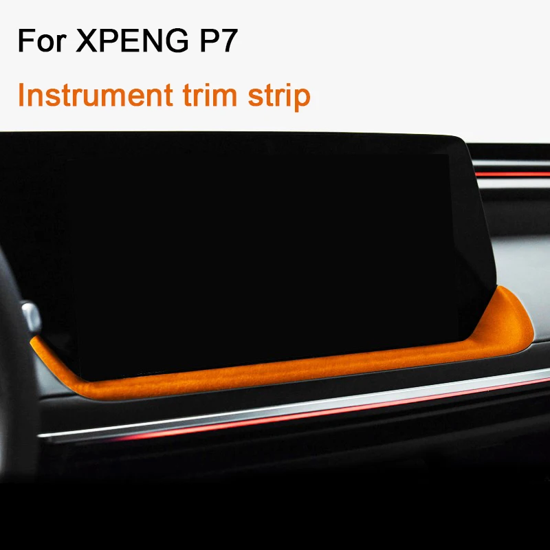 

For Xpeng P7 P7i Xiaopeng Car Center Console Dashboard Screen Panel Suede Decorative Sticker Interior Styling Auto Accessories