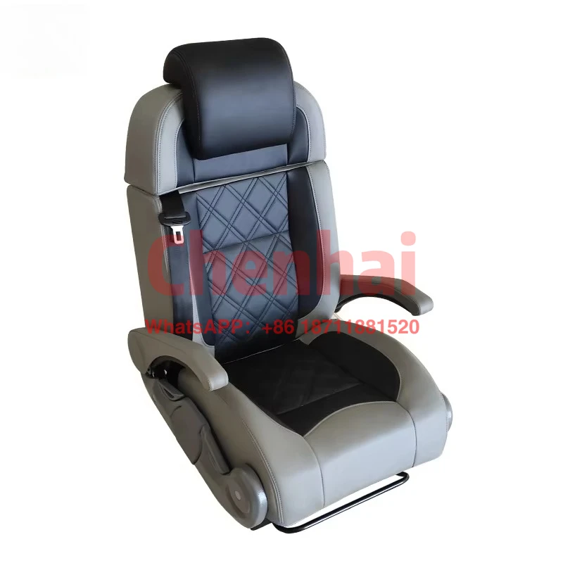 Personalizar OEM Personaliza D Asiento de camper de fácil montaje Cama plegable ajustable reclinable giratoria Cinturón de seguridad impermeable de 3 puntos Si