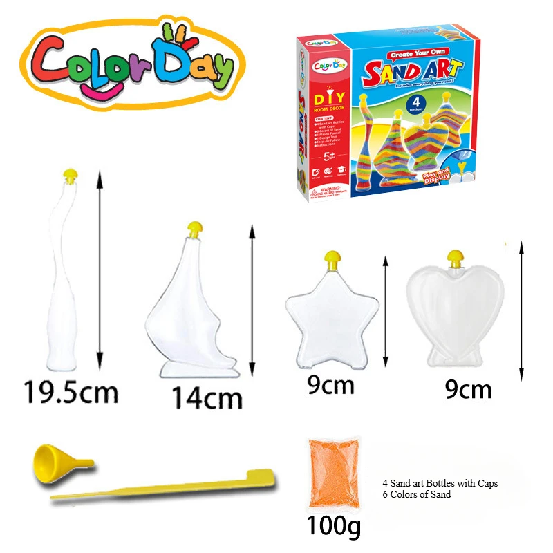 Arte de areia que brilha no escuro, garrafa colorida diy com glitter de areia, brinquedos educativos para crianças, acessórios de decoração de casa, presentes para crianças