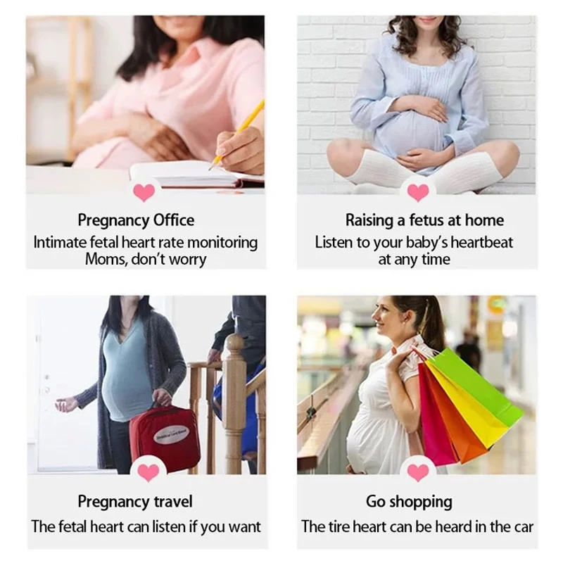 Fetal Doppler Baby Heart Beat Monitor Portable Ultrasound Doppler Baby Heart Rate Monitor For New Mommy