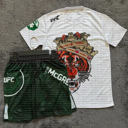 Imagen 2 del producto Conjunto de pantalones cortos de jersey para evento de lucha de combate transpirable UFC 229 Conor McGregor Top Fighter para hombre - Correr de lucha absorbente del sudor