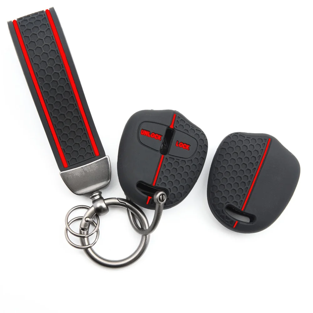 Key Fob Case With Chain For Mitsubishi Lancer Outlander ASX Pajero Eclipse L200 Durable Soft Touch Exact Fit Protective Stylish