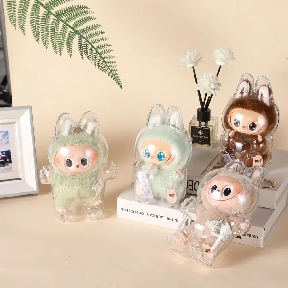 Boîte de rangement 1 pièce, étui de protection pour poupées en peluche, sac d'exposition pour corée Kpop Exo labubu v1 v2, fête assise sans poupée