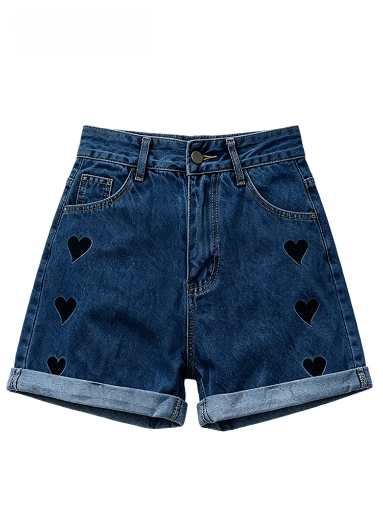 

CaraCLUB plus Size Denim Shorts Women Summer New Style Casual Loose Fashionable Pants High Waist Straight Leg No Stretch