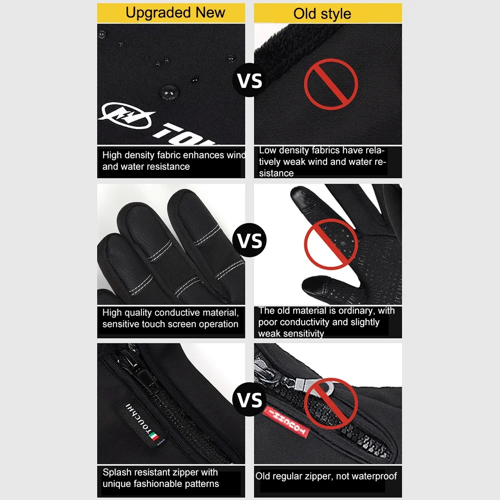 

USB Touch Screen Gloves Heated Motorcycle Gloves Anti-Slip Glove for Cycling Running Driving Hiking Walking for Women Men